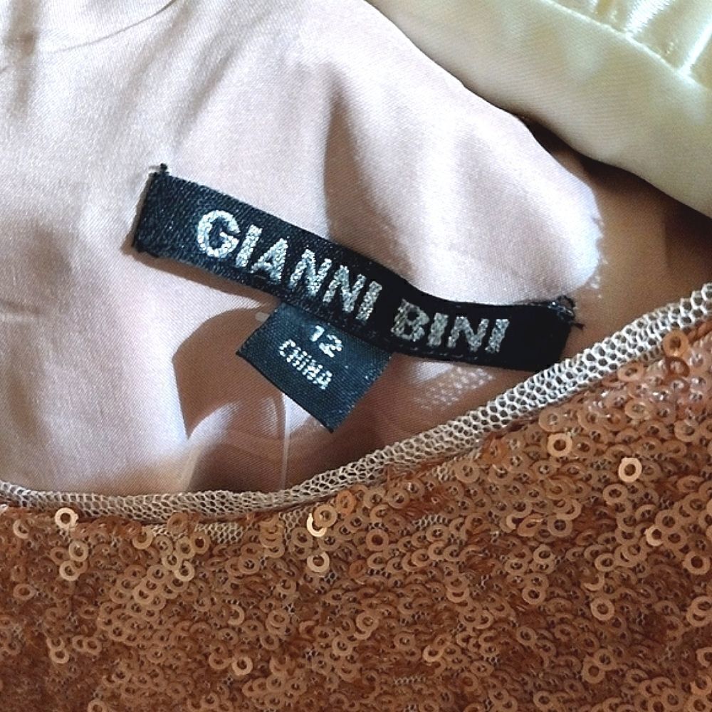Gianni Bini New Size 12 Juliet Pink Sequin Sleeveless Maxi Flare Dress - Picture 5 of 10